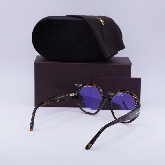 Tom Ford FT5967-B 052 Geometric Eyeglasses 53mm – Havana/Blue Light Block - Picture 9 of 9